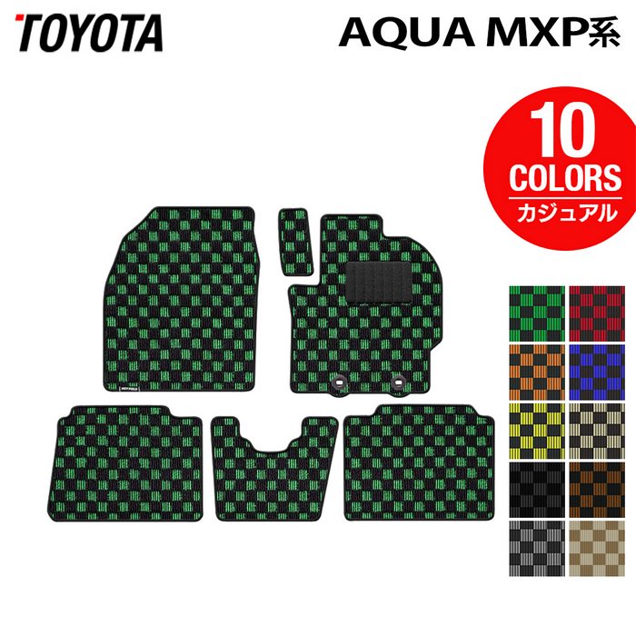 トヨタ 新型 アクア AQUA MXP系 フロアマット ◇カーボンファイバー調 リアルラバー HOTFIELD