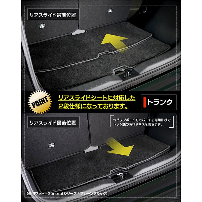 三菱 eKクロス EV B5系 フロアマット＋トランクマット ラゲッジマット ◆ジェネラル HOTFIELD