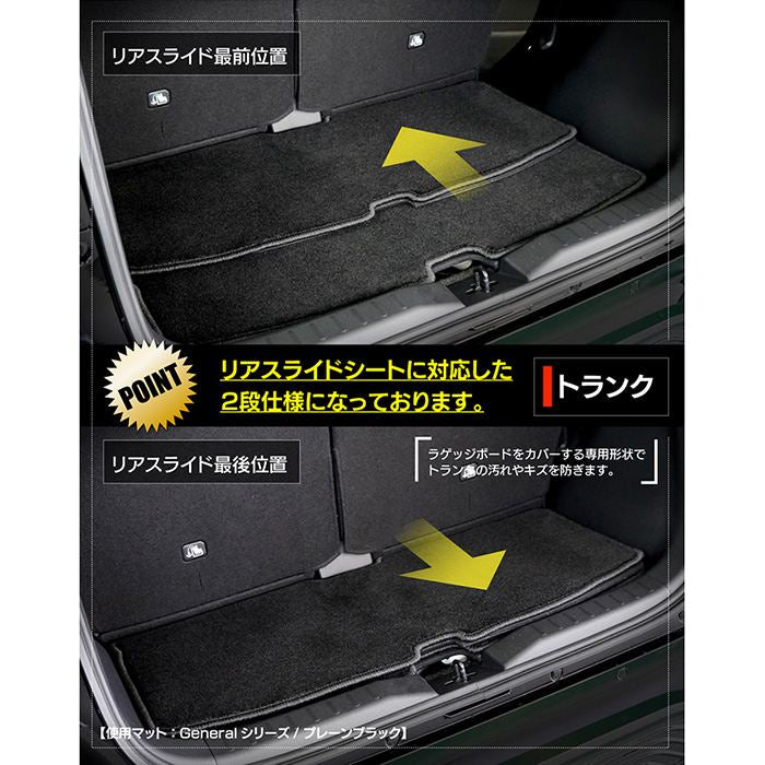 日産 サクラ SAKURA B6系 フロアマット＋トランクマット ラゲッジマット ◆ジェネラル HOTFIELD