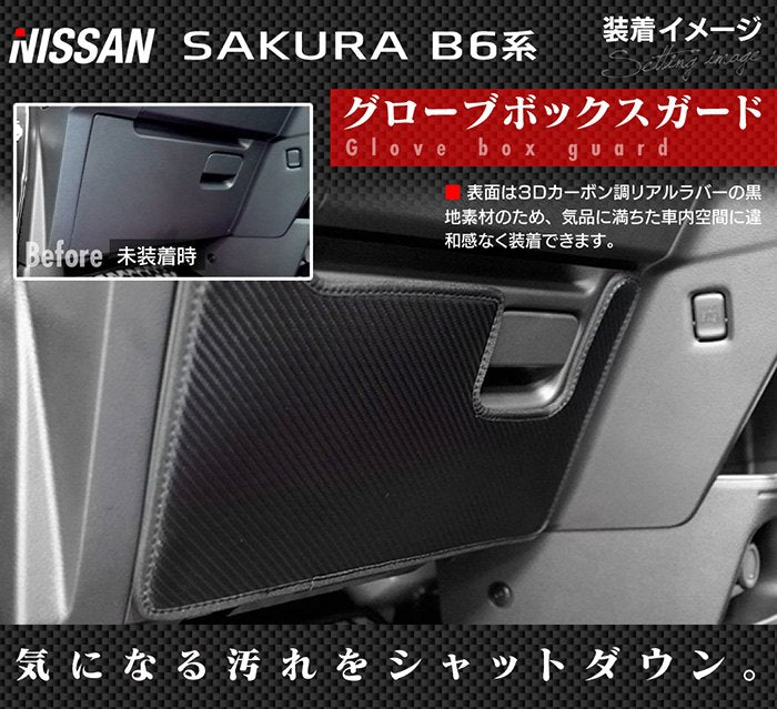 日産 サクラ SAKURA B6系 ドアトリムガード+グローブボックスガード ◆キックガード HOTFIELD