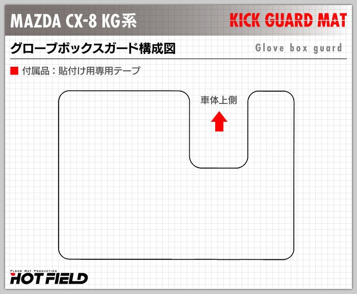 マツダ CX-8 KG系 ドアトリムガード+グローブボックスガード ◆キックガード HOTFIELD