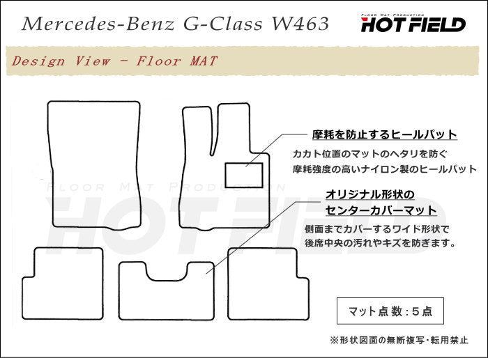 ベンツ Gクラス 旧型 (W463) フロアマット ◆カジュアルチェック HOTFIELD