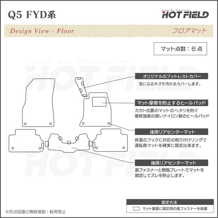 AUDI アウディ Q5 スポーツバック対応 FYD系 フロアマット ◆千鳥格子柄 HOTFIELD