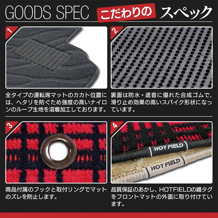 ダイハツ ミライース LA300S フロアマット+トランクマット ラゲッジマット ◆ジェネラル HOTFIELD