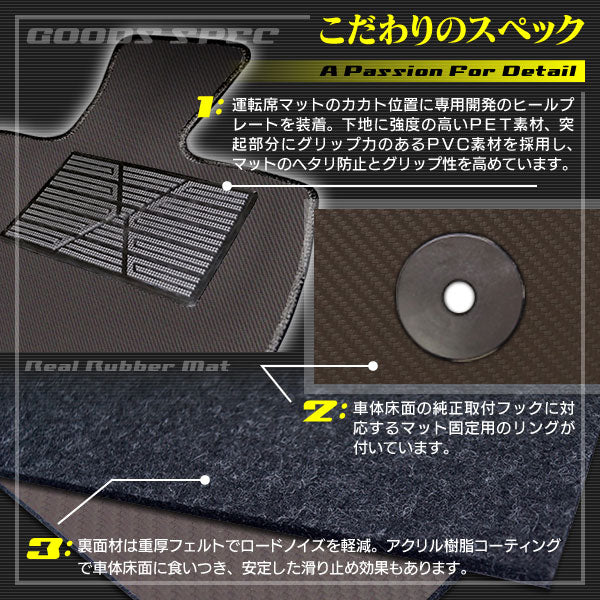 ベンツ 新型 GLCクラス (X254) フロアマット＋トランクマット ラゲッジマット ◆カーボンファイバー調 リアルラバー HOTFIELD