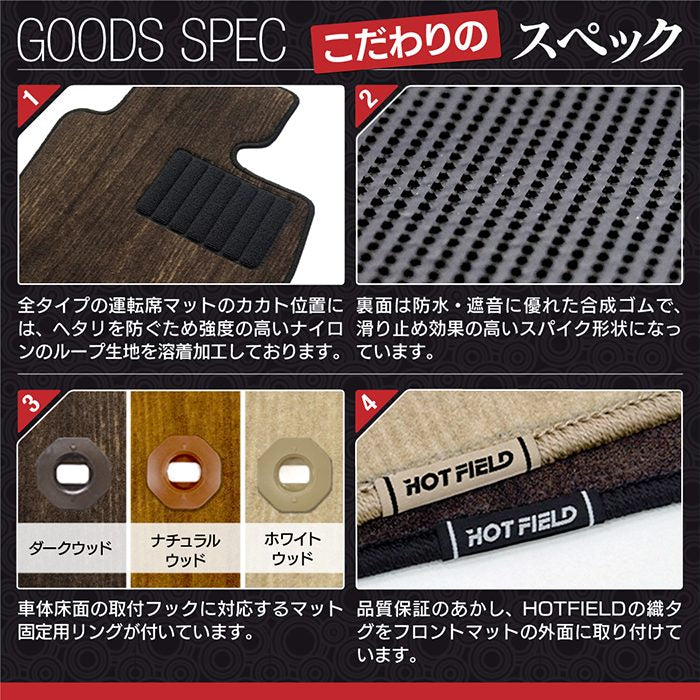 トヨタ FJクルーザー フロアマット+トランクマット ラゲッジマット ◆ウッド調カーペット 木目 HOTFIELD